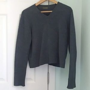 J Crew steel blue grey woven pullover sweater